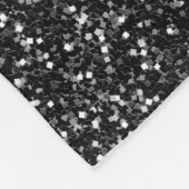 Cinder Black Glitter Fleece Deken (Hoek)