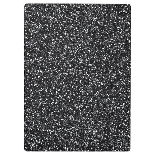 Cinder Black Glitter Klembord (Achterkant)