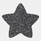 Cinder Black Glitter Ster Sticker (Voorkant)