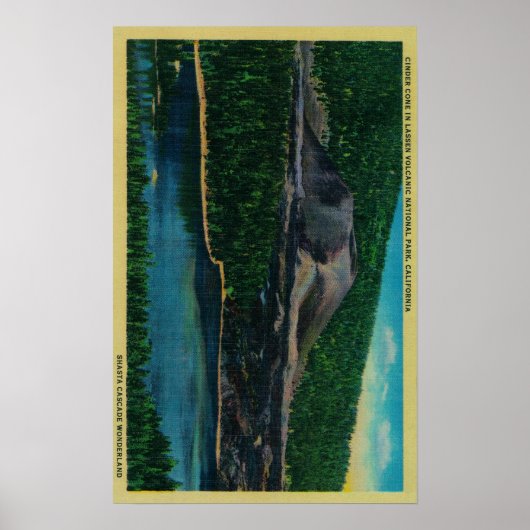 Cinder Cone in Lassen Volcanic National Park Poster (Voorkant)