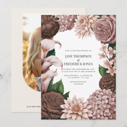 Cinder Rose, Burnt Cinnamon & Claystone Blush Kaart (Voorkant / Achterkant)