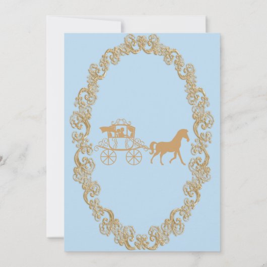 Cinderella Birthday Party Invitation Kaart (Achterkant)