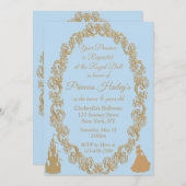 Cinderella Birthday Party Invitation Kaart (Voorkant / Achterkant)