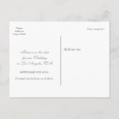 Cinderella Blue Carriage Sprookjesachtig Briefkaar Aankondigingskaart (Achterkant)