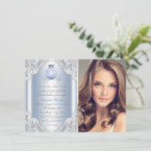 Cinderella Blue Princess Verjaardag Kaart (Staand voorkant)