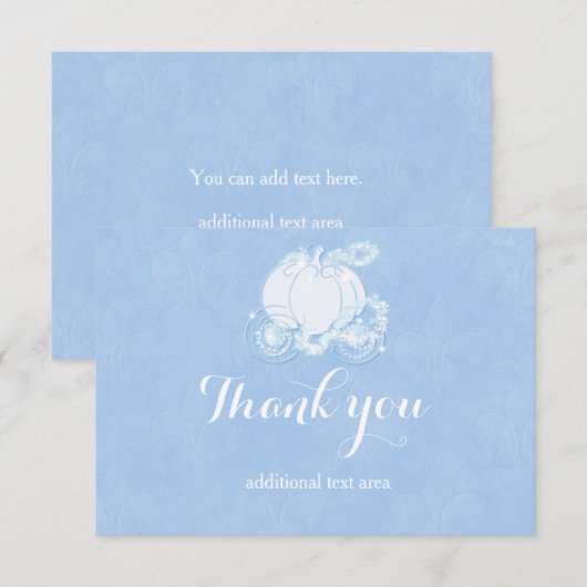 Cinderella Blue Royal Princess Carriage Kaart (Voorkant / Achterkant)