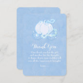 Cinderella Carriage Blue Sprookje Bedankt (Voorkant / Achterkant)