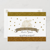 Cinderella Carriage Gold Glitter Bewaar de datum Aankondigingskaart (Voorkant / Achterkant)