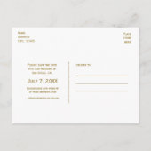 Cinderella Carriage Gold Glitter Bewaar de datum Aankondigingskaart (Achterkant)