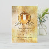  Cinderella Carriage Princess Invitation Kaart (Staand voorkant)