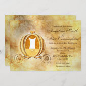  Cinderella Carriage Princess Invitation Kaart (Voorkant / Achterkant)