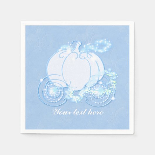 Cinderella Carriage Storybook Princess Napkins Servetten (Voorkant)