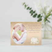Cinderella Carriage Wedding Date Foto Briefkaart (Staand voorkant)