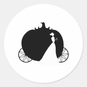 Cinderella Coach Ronde Sticker