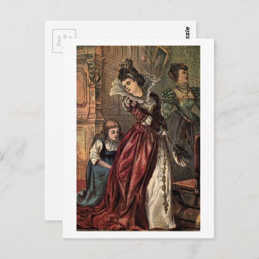 Cinderella die haar Stap-Zisters helpt Briefkaart (Voorkant / Achterkant)