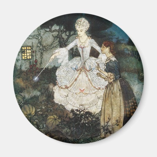 Cinderella en Fairy Godmoeder Magneet (Voorkant)