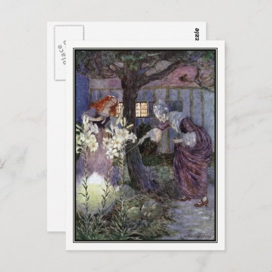 Cinderella en Fairy Godmoeder - Millicent Sowerby Briefkaart (Voorkant / Achterkant)