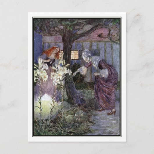 Cinderella en Fairy Godmoeder - Millicent Sowerby Briefkaart (Voorkant)