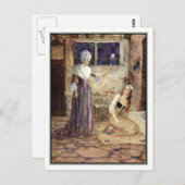 Cinderella en Fairy Godmoeder - Millicent Sowerby Briefkaart (Voorkant / Achterkant)