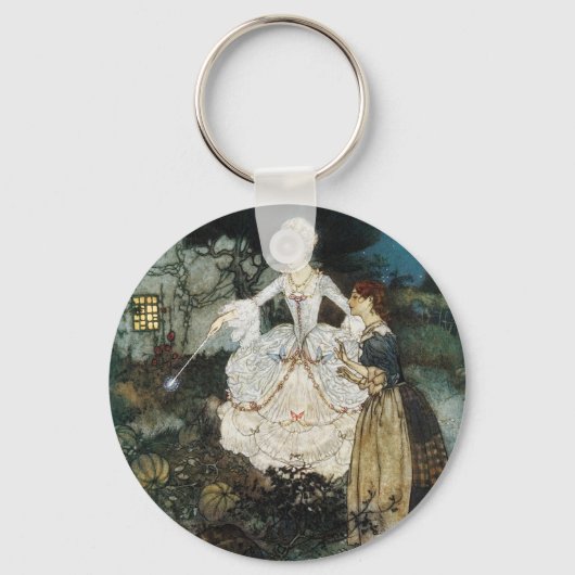 Cinderella en Fairy Godmoeder Sleutelhanger (Voorkant)