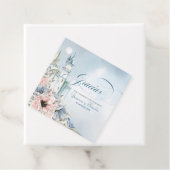 Cinderella Fairy Tale Light Blue Pink Spaans Bedankjes Labels (In situ)