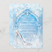 Cinderella Glass Slipper Quinceanera Kaart (Voorkant / Achterkant)
