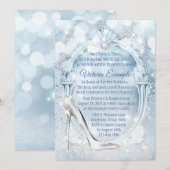 Cinderella Glass Slipper Verjaardagsfeestje Kaart (Voorkant / Achterkant)