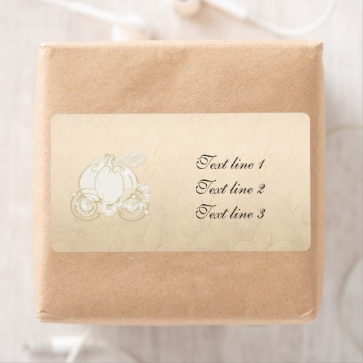Cinderella Gold Carriage Champagne Princess Label (Insitu)