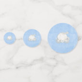 Cinderella koets blauw en goud sprookje confetti (Achterkanten)