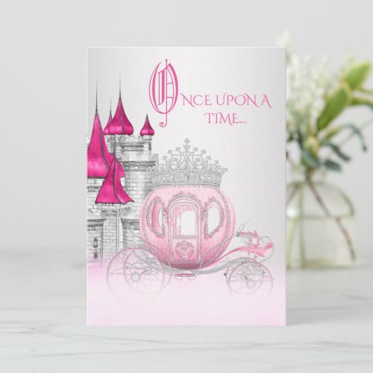 Cinderella Once Upon a Time Prinses Verjaardag Kaart (Staand voorkant)