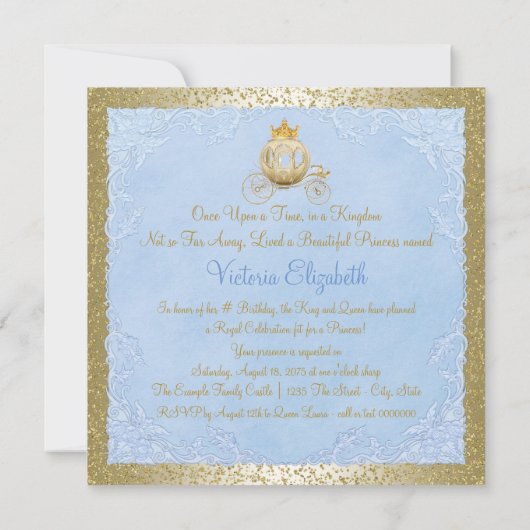 Cinderella Once Upon a Time Prinses Verjaardag Kaart (Achterkant)