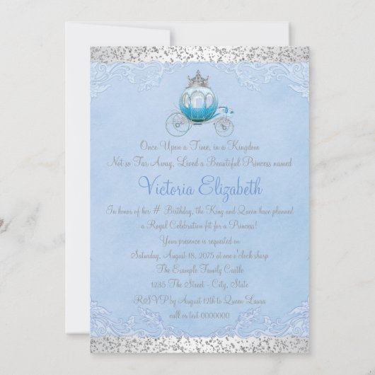 Cinderella Once Upon a Time Prinses Verjaardag Kaart (Achterkant)