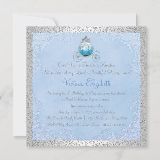 Cinderella Once Upon a Time Prinses Verjaardag Kaart (Achterkant)