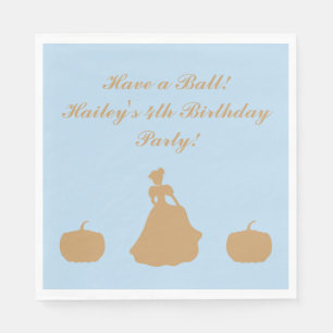 Cinderella Party Personalized Napkins Servet