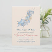 Cinderella princess birthday invitations kaart (Staand voorkant)