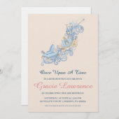 Cinderella princess birthday invitations kaart (Voorkant / Achterkant)