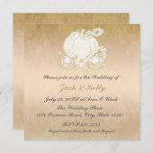 Cinderella Princess Carriage Wedding Invitation Kaart (Voorkant / Achterkant)