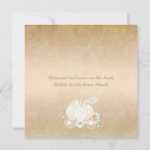 Cinderella Princess Carriage Wedding Invitation Kaart (Achterkant)