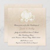 Cinderella Princess Carriage Wedding Invitation Kaart (Voorkant / Achterkant)