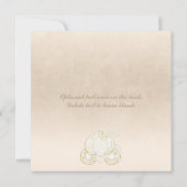 Cinderella Princess Carriage Wedding Invitation Kaart (Achterkant)