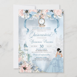 Cinderella Princess Castle Fairy Tale Quinceanera Kaart