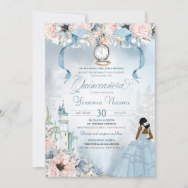Cinderella Princess Castle Fairy Tale Quinceanera Kaart