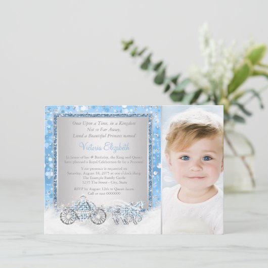 Cinderella Prinses Verjaardagsfeest Kaart (Staand voorkant)