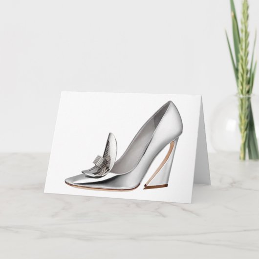 Cinderella Quote Dior Schoenen Zilveren Hakken Kaa Kaart (Voorkant)