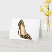 Cinderella Quote Louboutin Leopard Shoes Kaart (Gele Bloem)