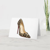 Cinderella Quote Louboutin Leopard Shoes Kaart (Voorkant)
