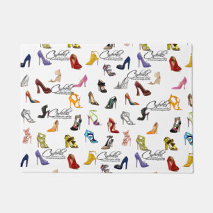 Cinderella Quote Shoes Heels PPomp Bath Mat