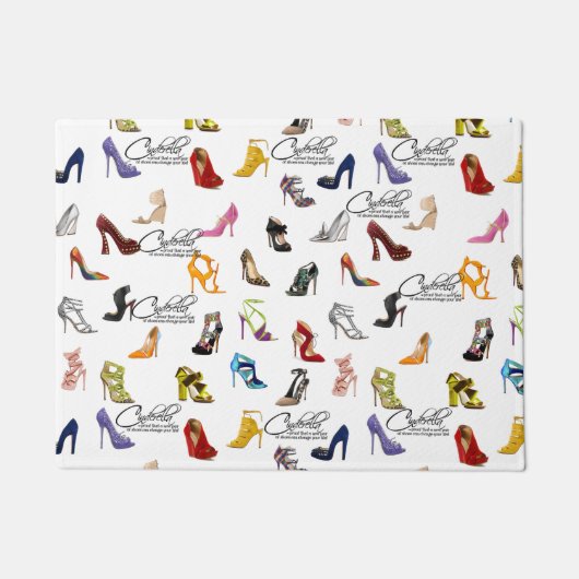 Cinderella Quote Shoes Heels PPomp Bath Mat (Voorkant)