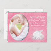 Cinderella Roze & Zilveren Koets Foto Briefkaart (Voorkant / Achterkant)