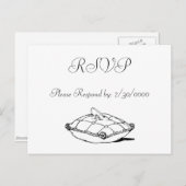 Cinderella Slipper Aangepaste RSVP-Briefkaarten Uitnodiging Briefkaart (Voorkant / Achterkant)